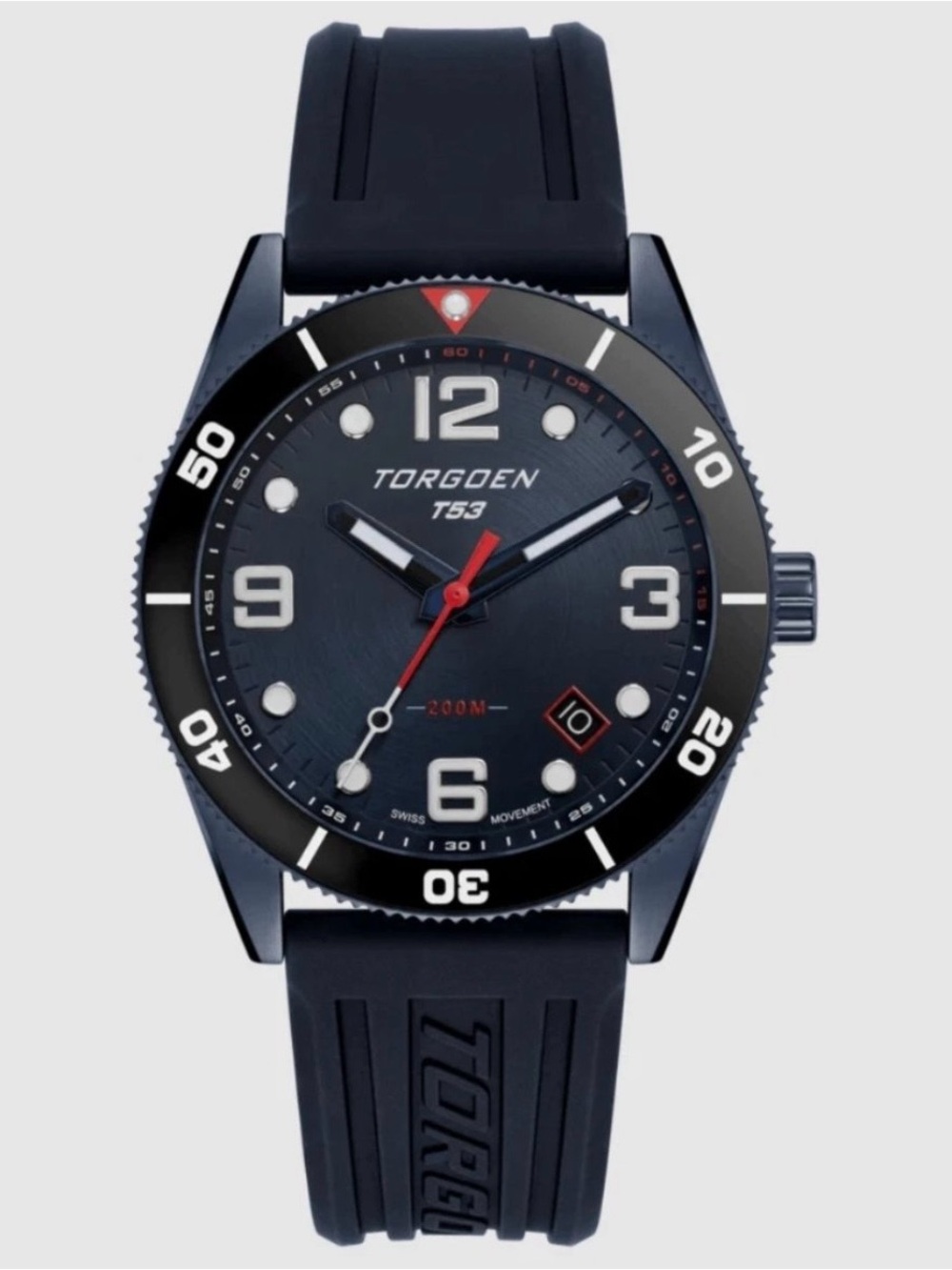 Torgoen Men’s Navy Diver Watch. New In Box.